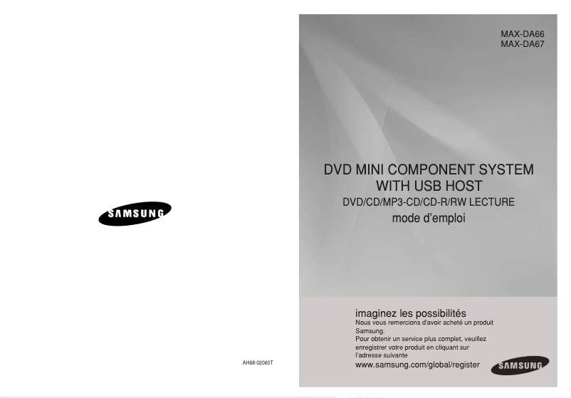 First page image of the manual for MAX-DA66