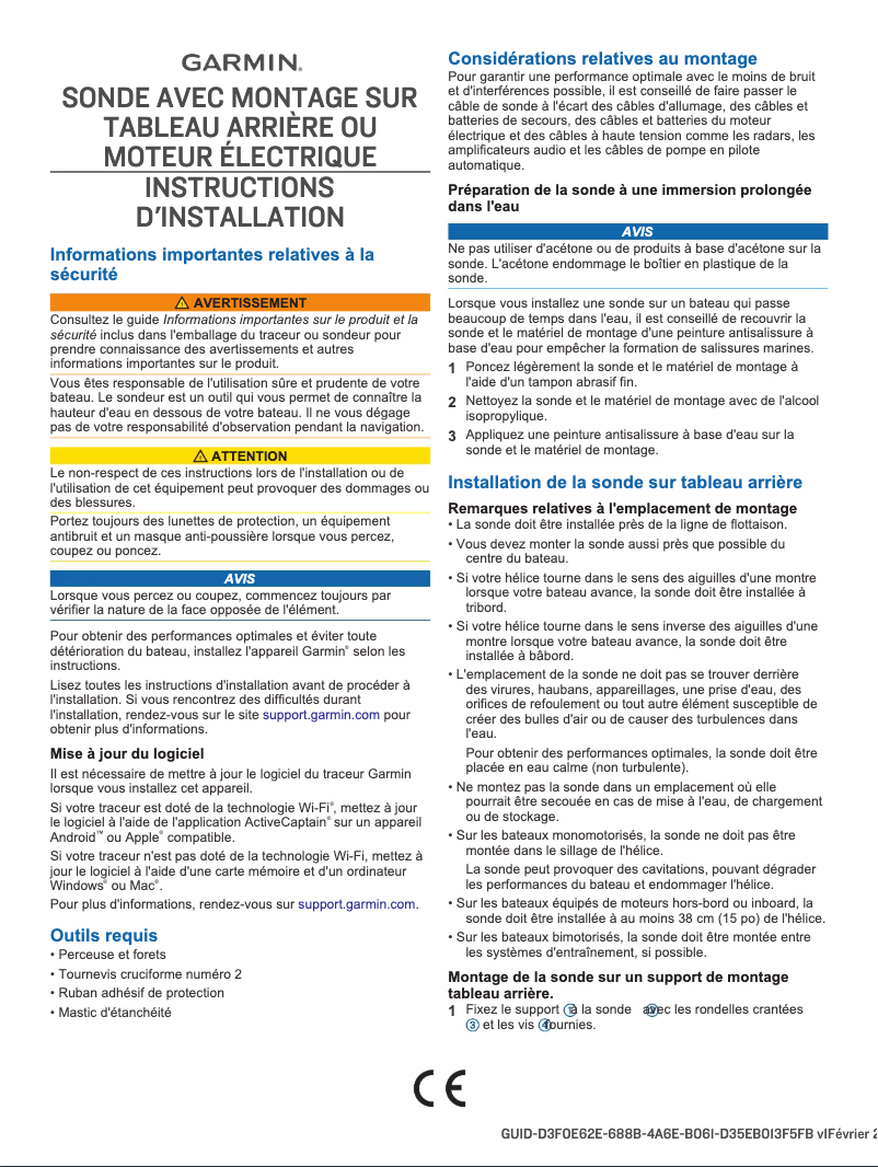 First page image of the manual for GCV 20