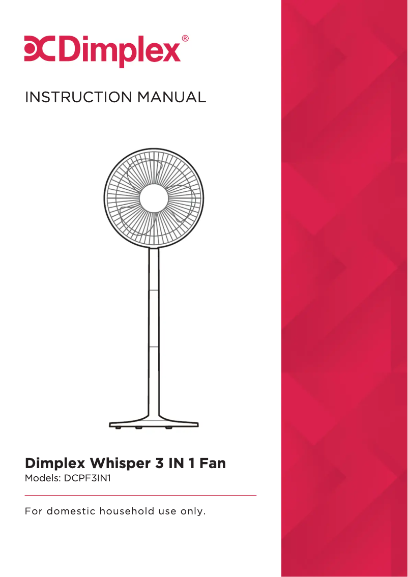 Page 1 of the manual User Manual Dimplex DCPF3IN1