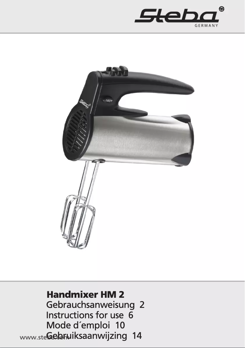 Page 1 of the manual User Manual Steba HM 2