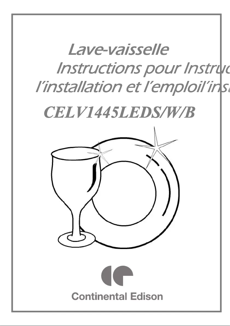 Page 1 of the manual User Manual Continental Edison CELV1445LEDW