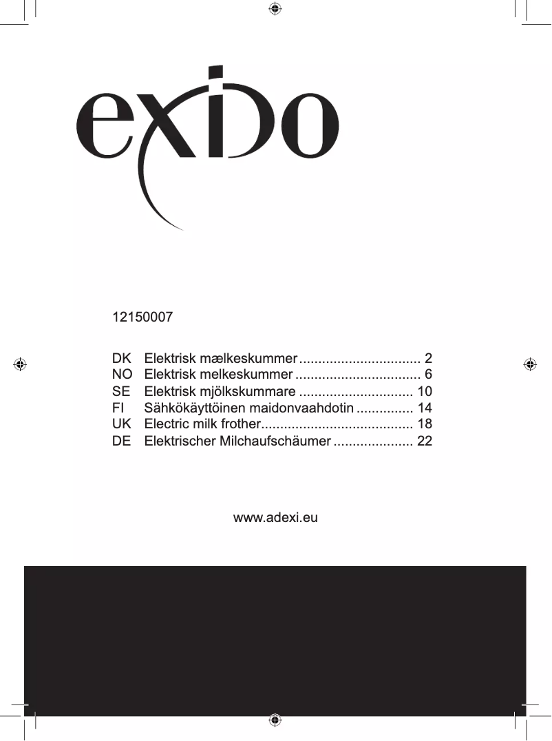 First page image of the manual for 12150007