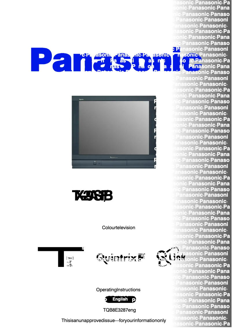 First page image of the manual for TX-29AS1FB