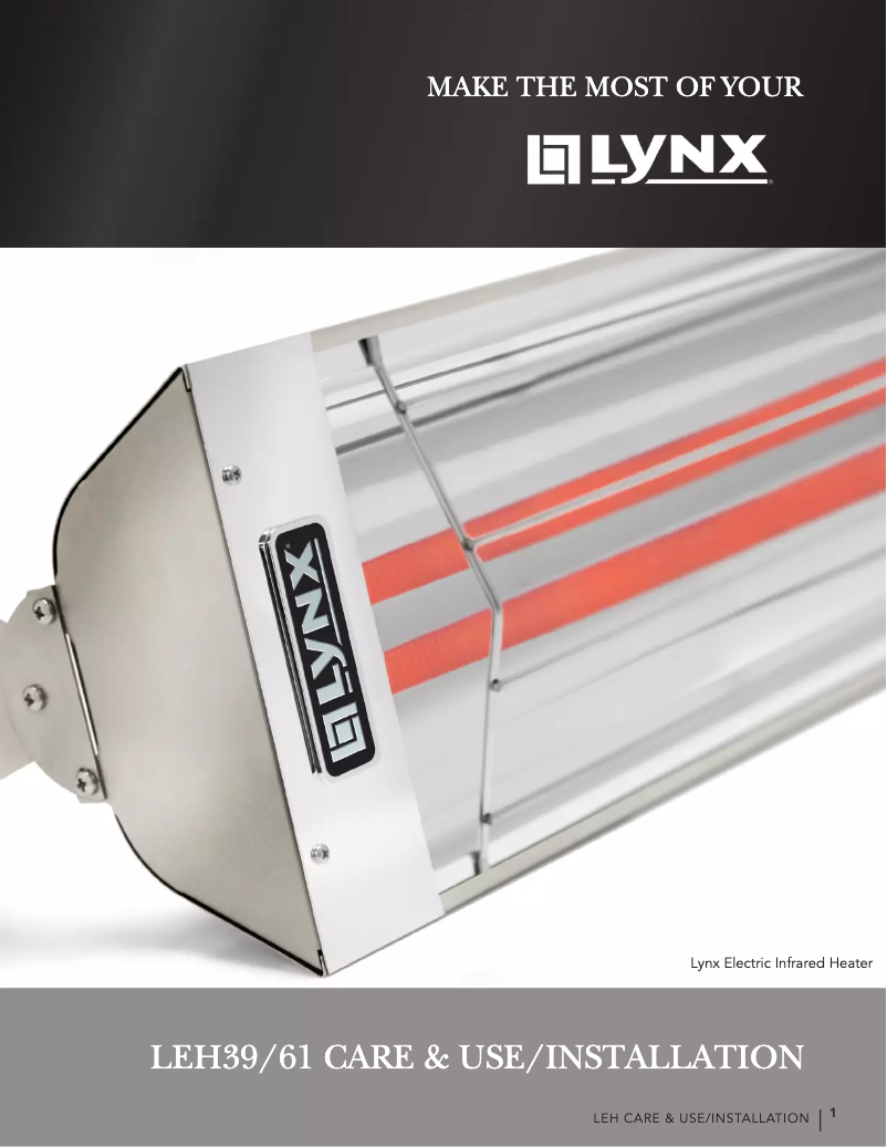 First page image of the manual for LEH39