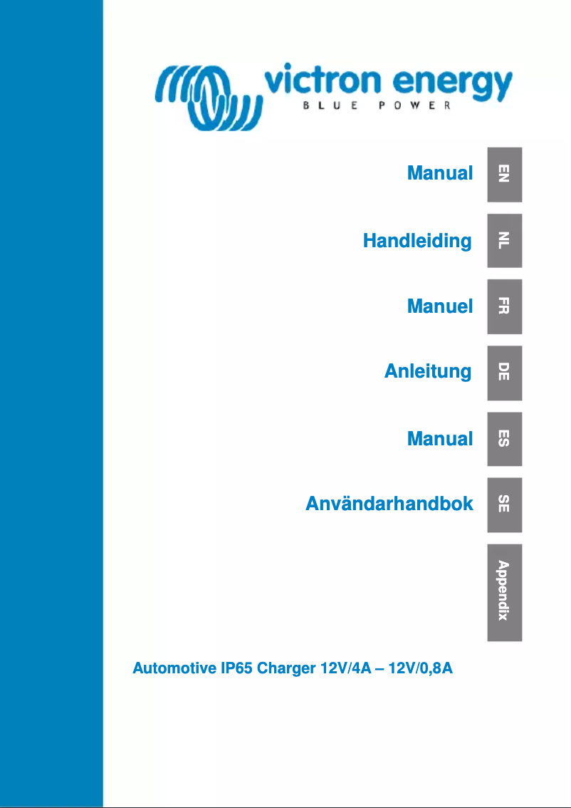 First page image of the manual for Automotive IP65