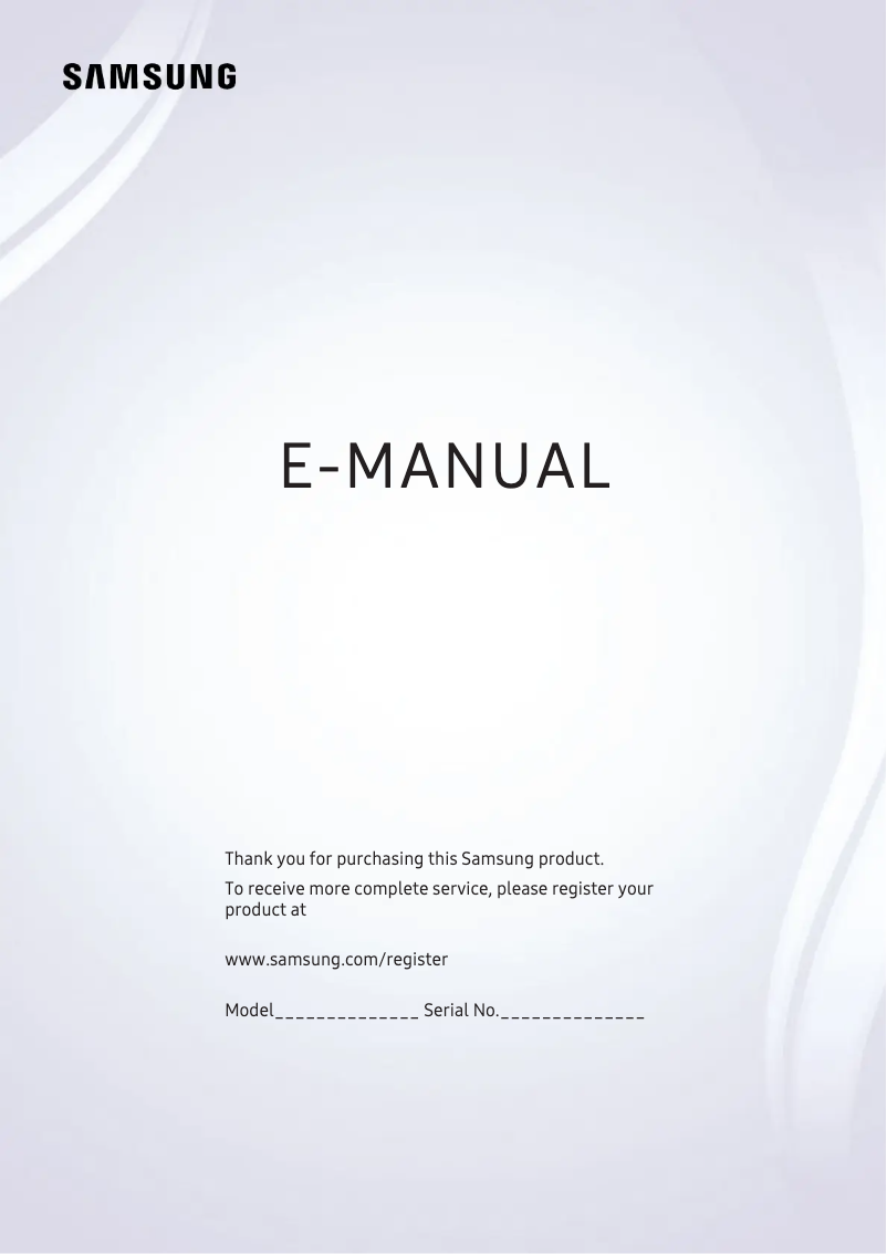First page image of the manual for UA49K6300AKLXL