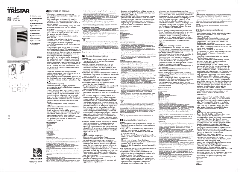 Page 1 of the manual User Manual TriStar AT-5452