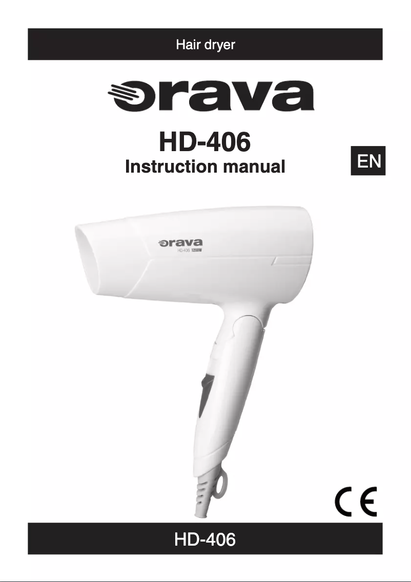 Page 1 of the manual User Manual Orava HD-406