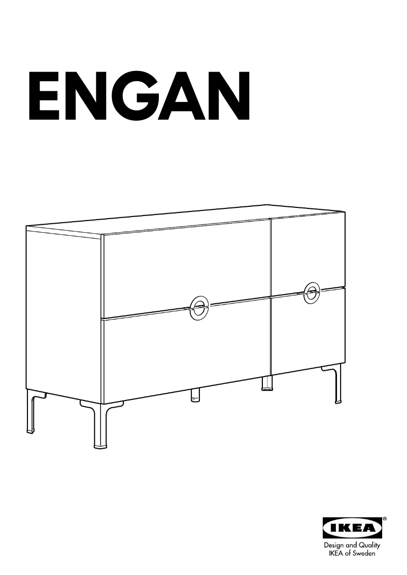 First page image of the manual for ENGAN (4 drawers)