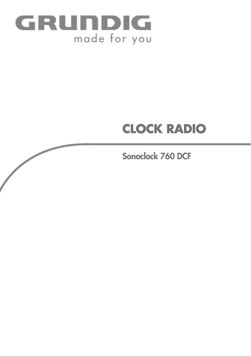 First page image of the manual for Sonoclock 760