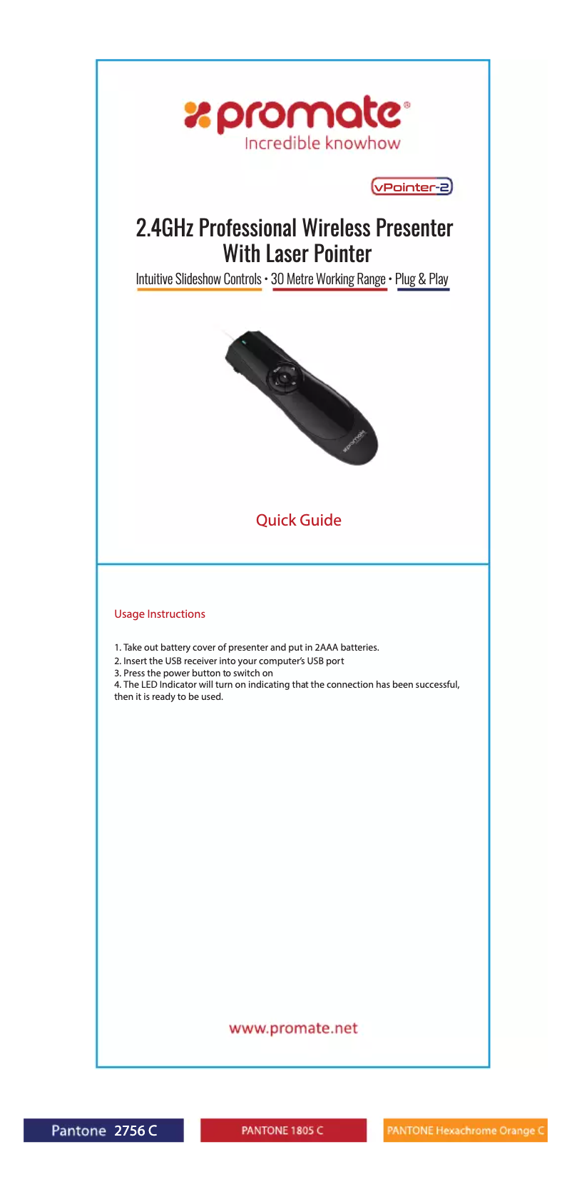 First page image of the manual for vPointer-2