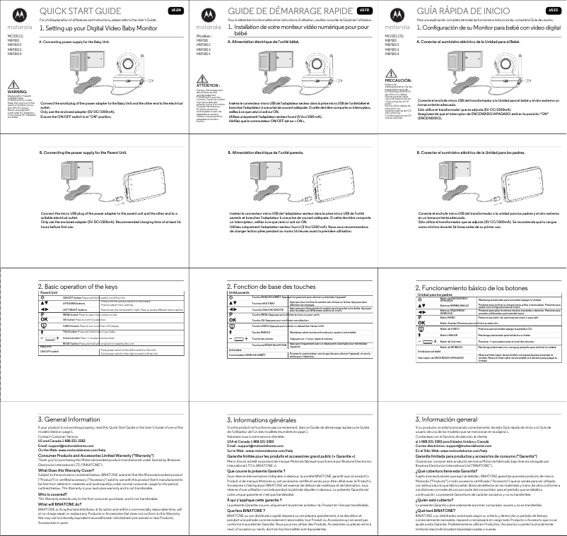Page 1 of the manual User Manual Motorola MBP38S-3