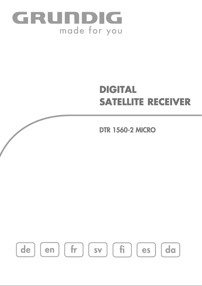 First page image of the manual for MICRO DTR 1560-2