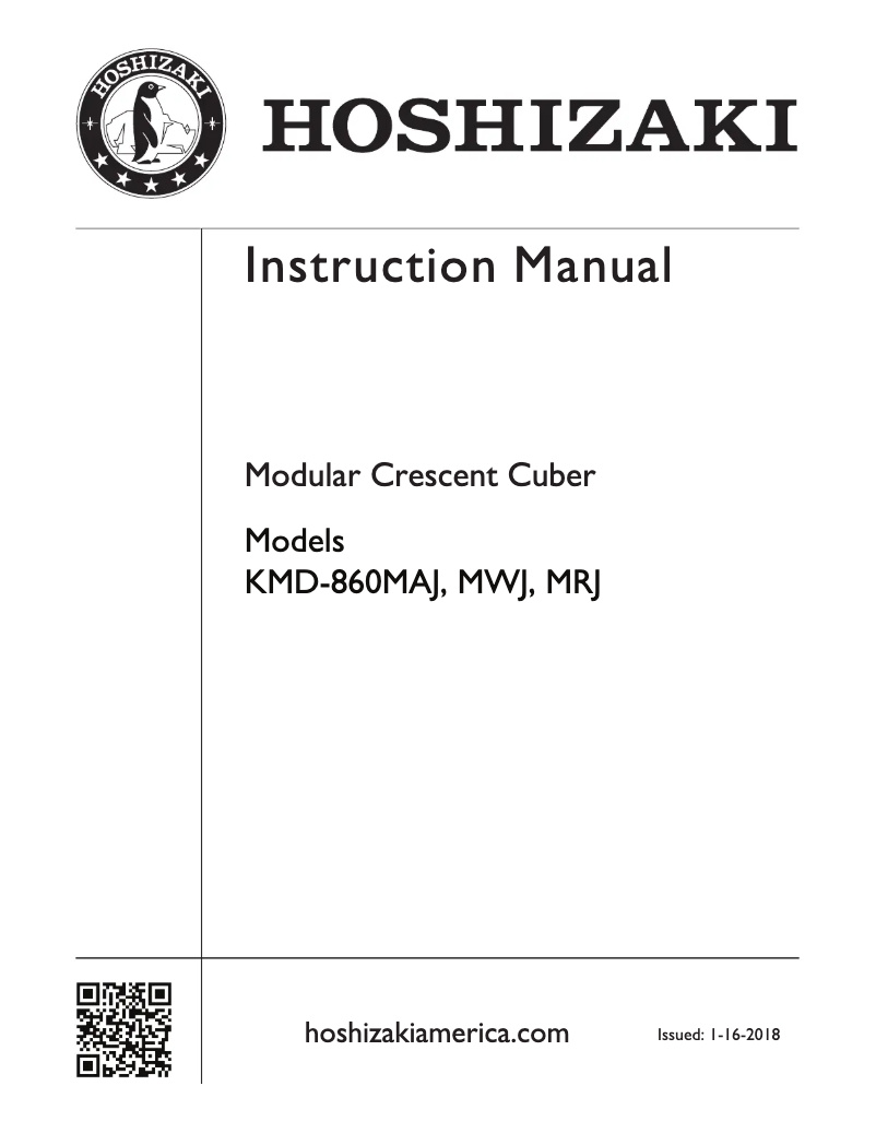 First page image of the manual for KMD-850MAH