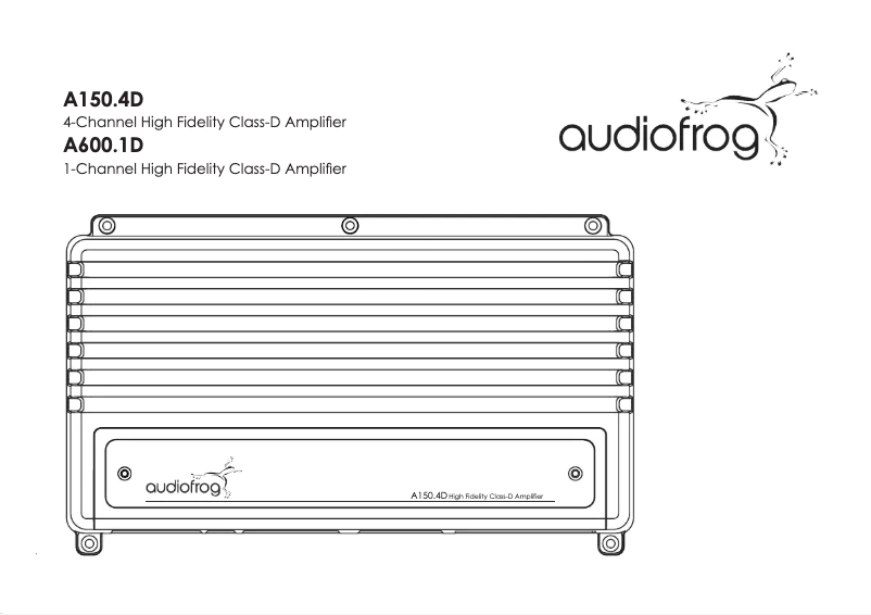 Page 1 of the manual User Manual Audiofrog A600.1D
