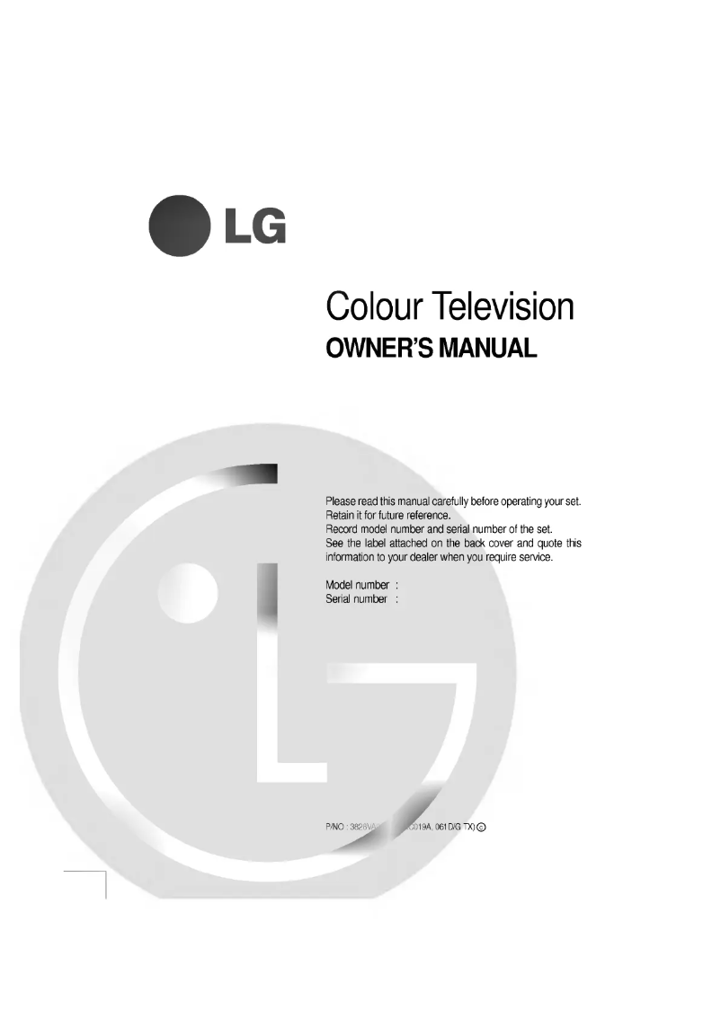 Page 1 of the manual User Manual LG RT-21CC20V