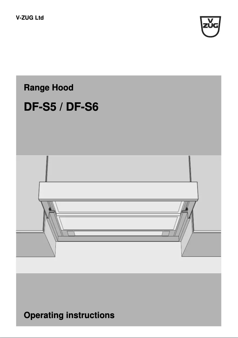 Page 1 of the manual User Manual V-Zug DF-S5