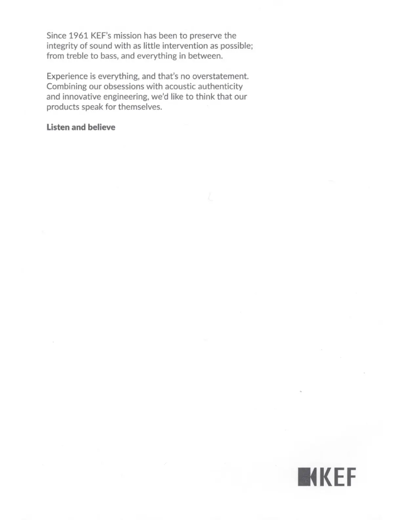 Page 1 of the manual Instruction Manual KEF S3