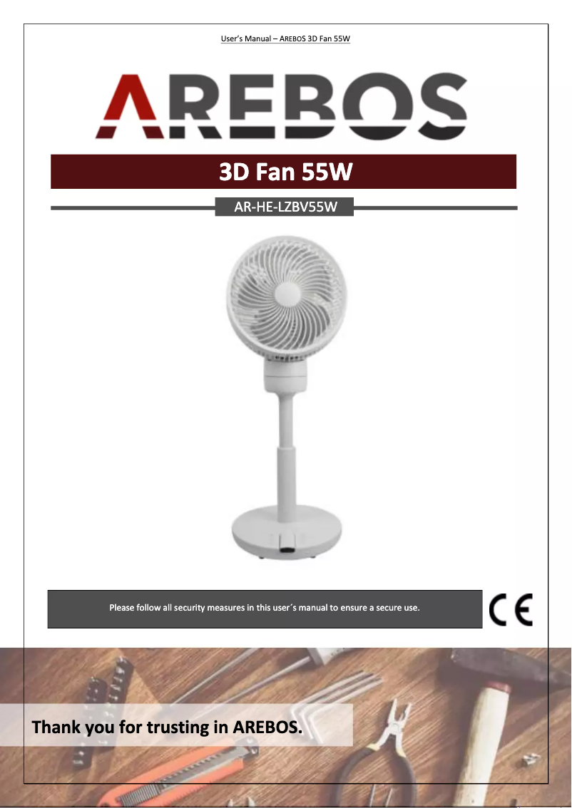 First page image of the manual for AR-HE-LZBV55W