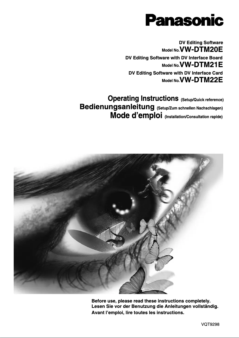 First page image of the manual for VW-DTM20E