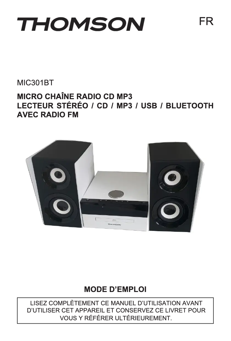 First page image of the manual for MIC301BT