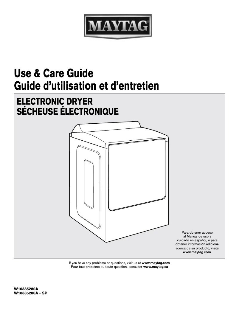Page 1 of the manual Instruction Manual Maytag MGDB955FC
