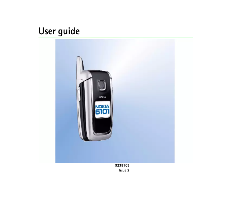 First page image of the manual for 6101