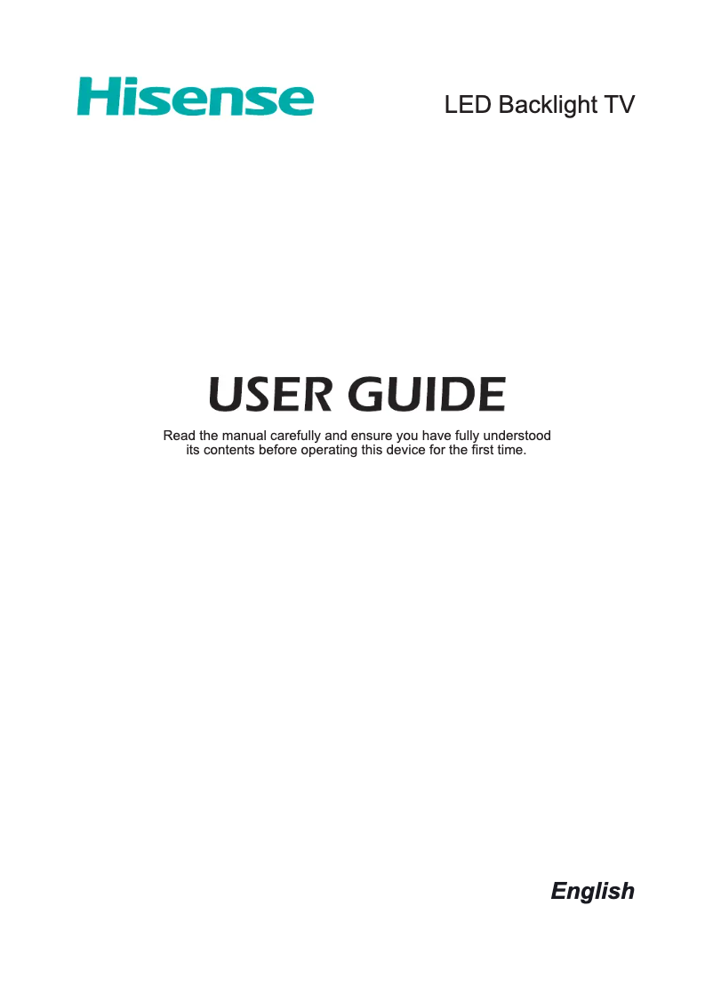 First page image of the manual for HE50KEC315UWTS-EC315