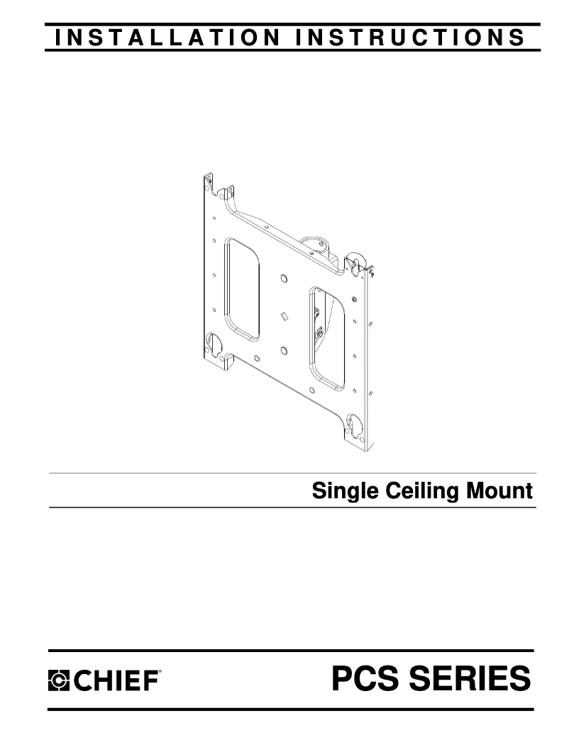 Page 1 of the manual User Manual Chief PCS2051