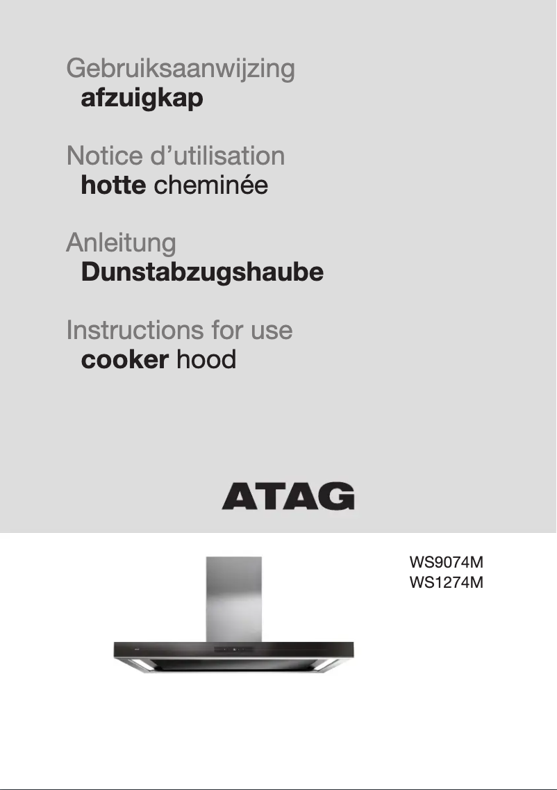 First page image of the manual for WS9074MN