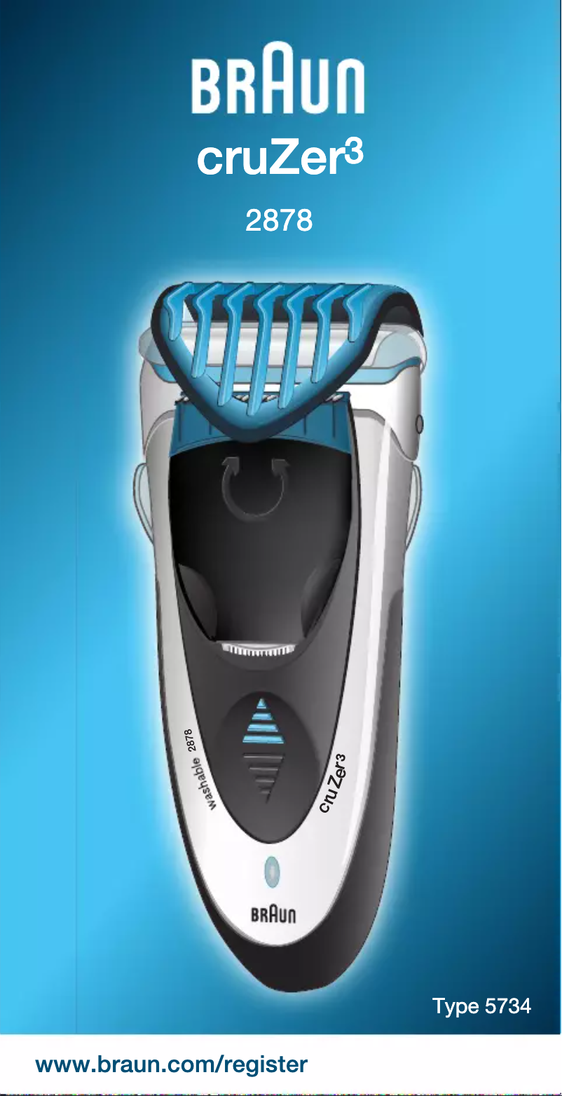 Page 1 of the manual User Manual Braun cruZer 3 2878