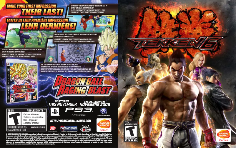 Image de la première page du manuel de l'appareil Tekken 6 (Playstation 3)