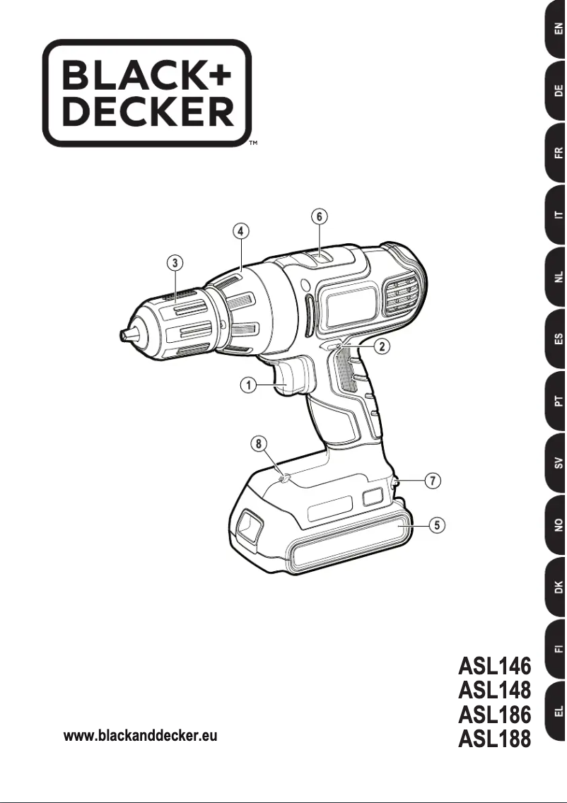 Page 1 of the manual User Manual Black & Decker ASL148