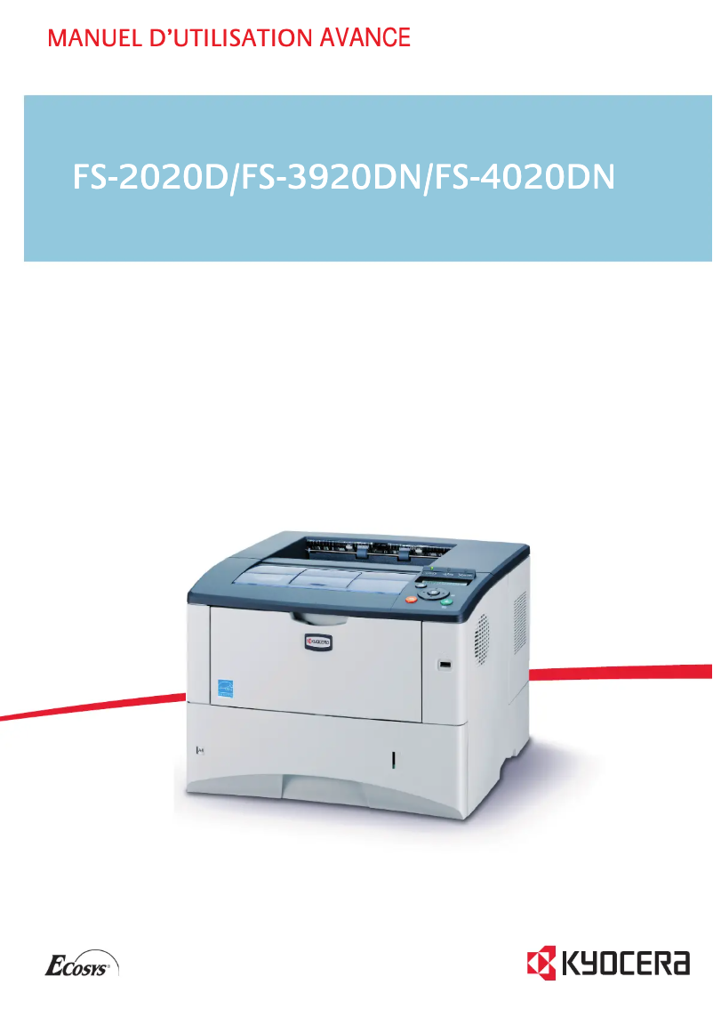 Page 1 of the manual User Manual Kyocera FS-2020D