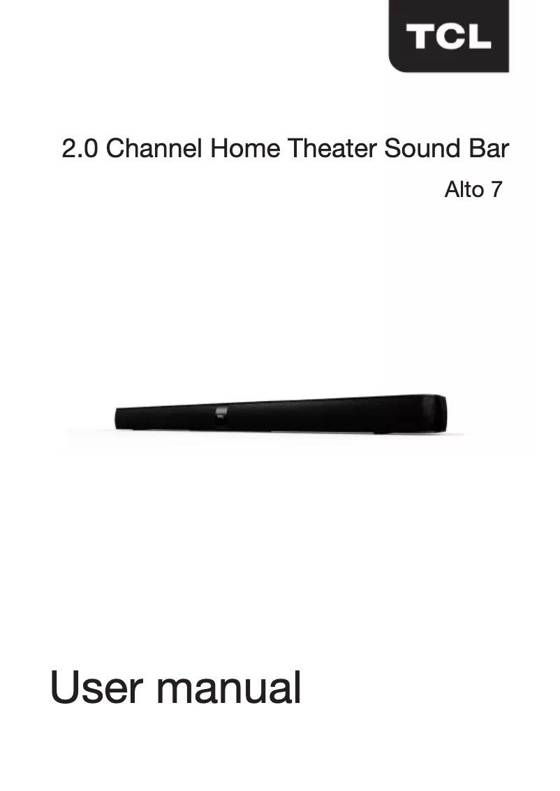 First page image of the manual for Alto 7