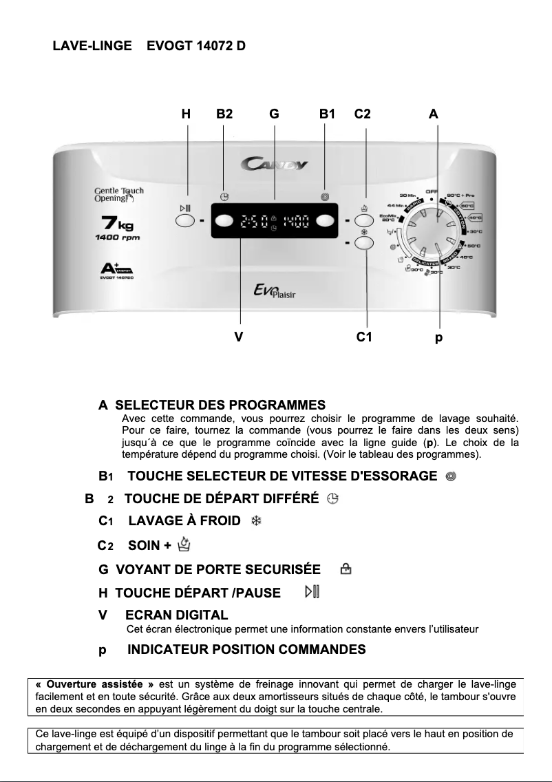 Page 1 of the manual User Manual Candy EVOGT 14072D-S