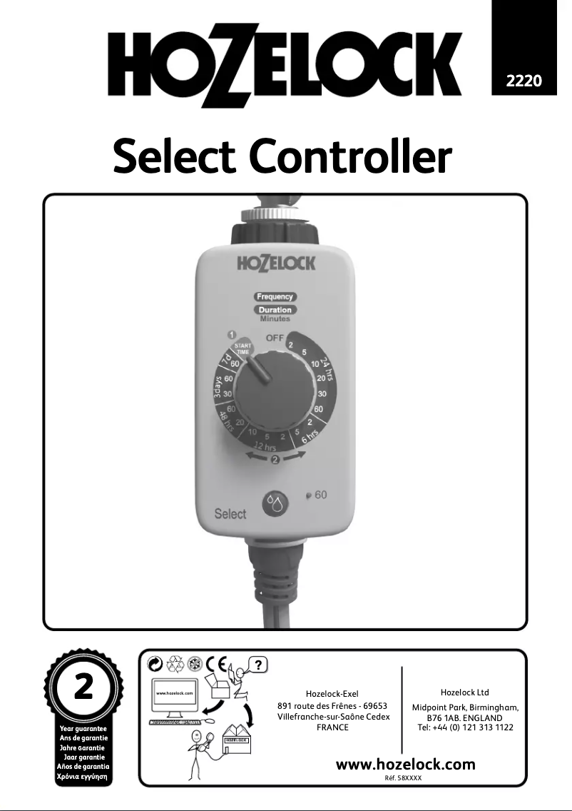 Image de la première page du manuel de l'appareil Select Controller 2220