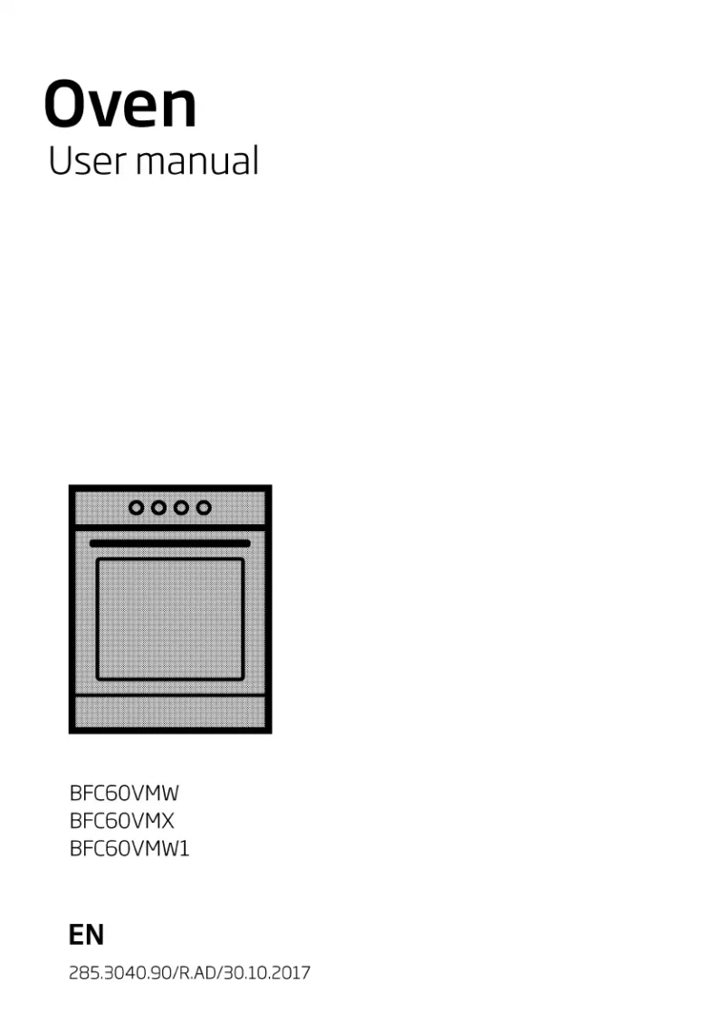 First page image of the manual for BFC60VMW