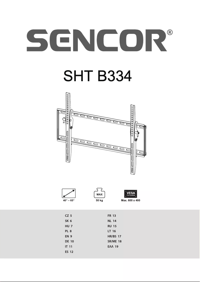 Page 1 of the manual User Manual Sencor SHT B334