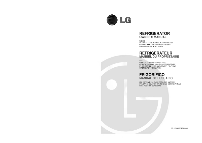 First page image of the manual for GR-151SF