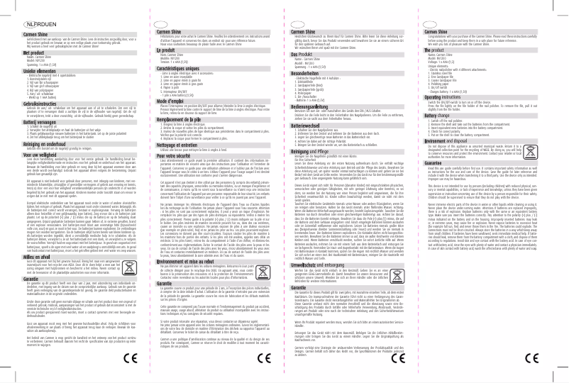 First page image of the manual for Shine NV1200