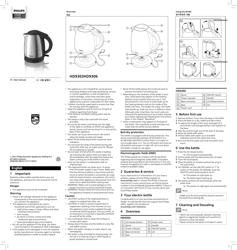 Page 1 of the manual User Manual Philips Daily Collection HD9306