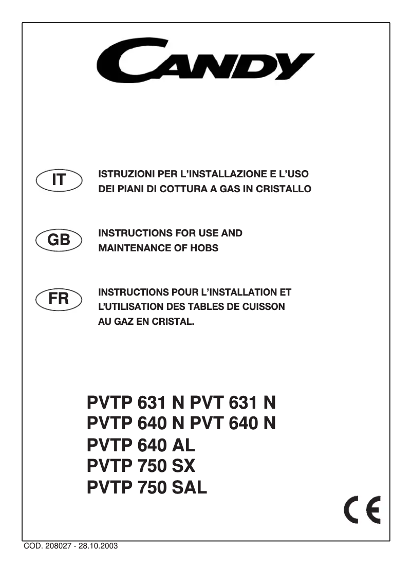 First page image of the manual for PC PVTP640NC