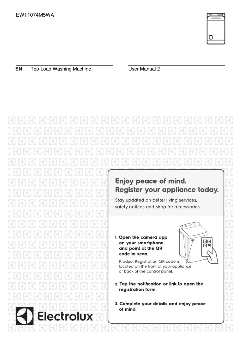 First page image of the manual for EWT1074M5WA