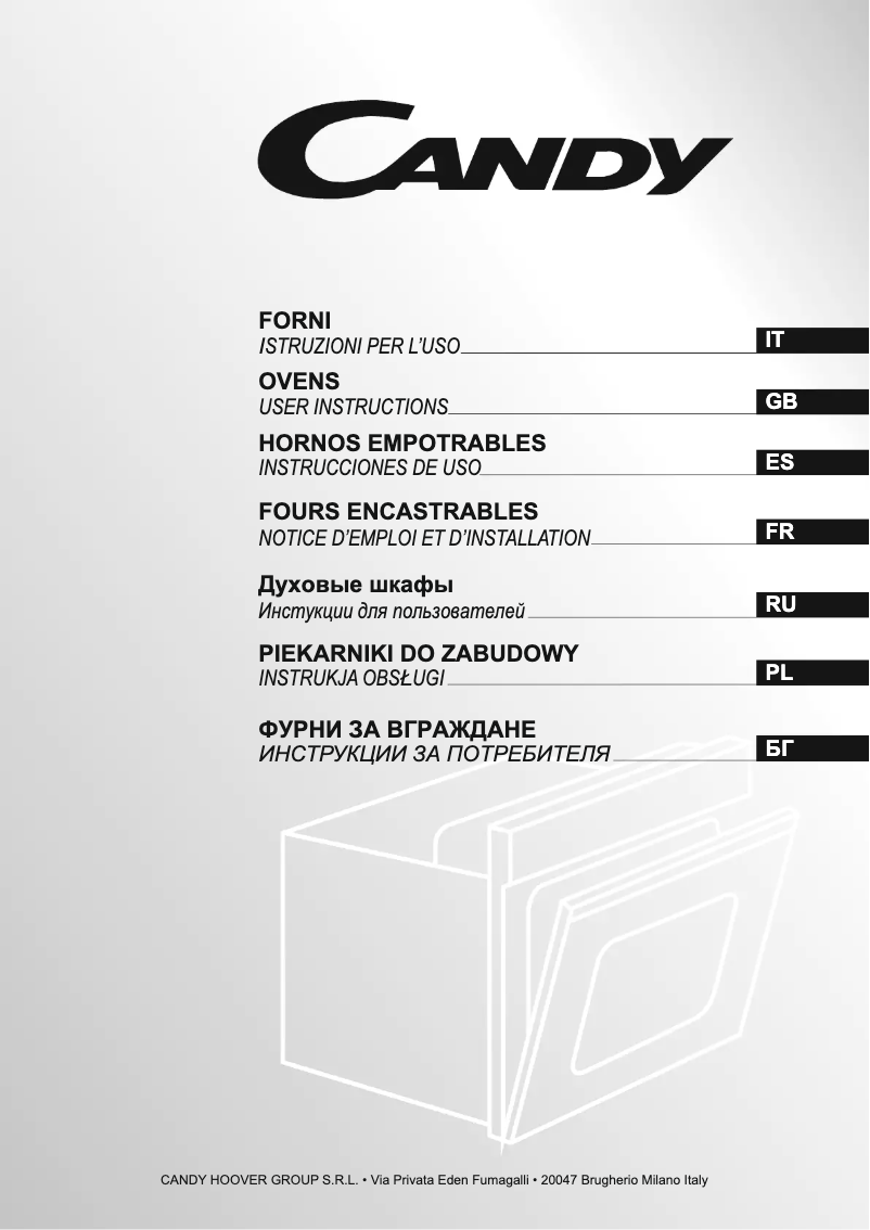 Page 1 of the manual User Manual Candy R100/6BA