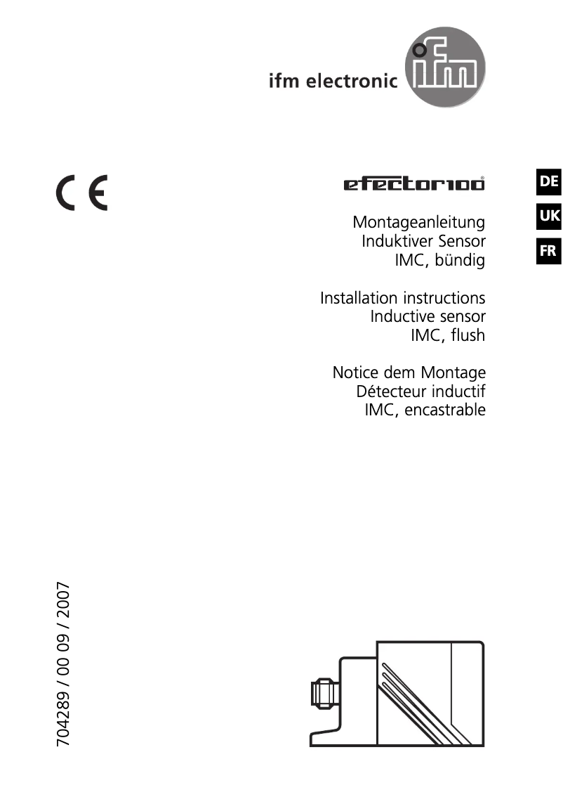 Page 1 of the manual User Manual IFM IM0030