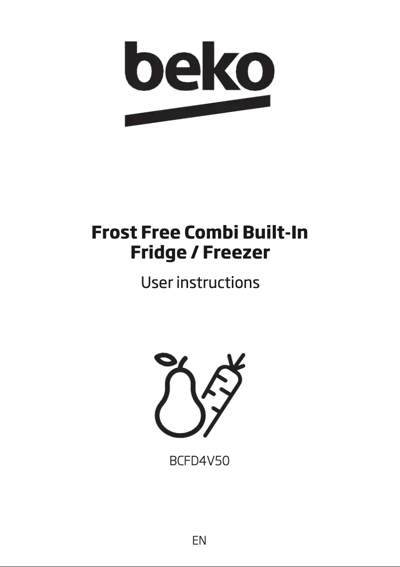 Page 1 of the manual Instruction Manual Beko BCFD4V50