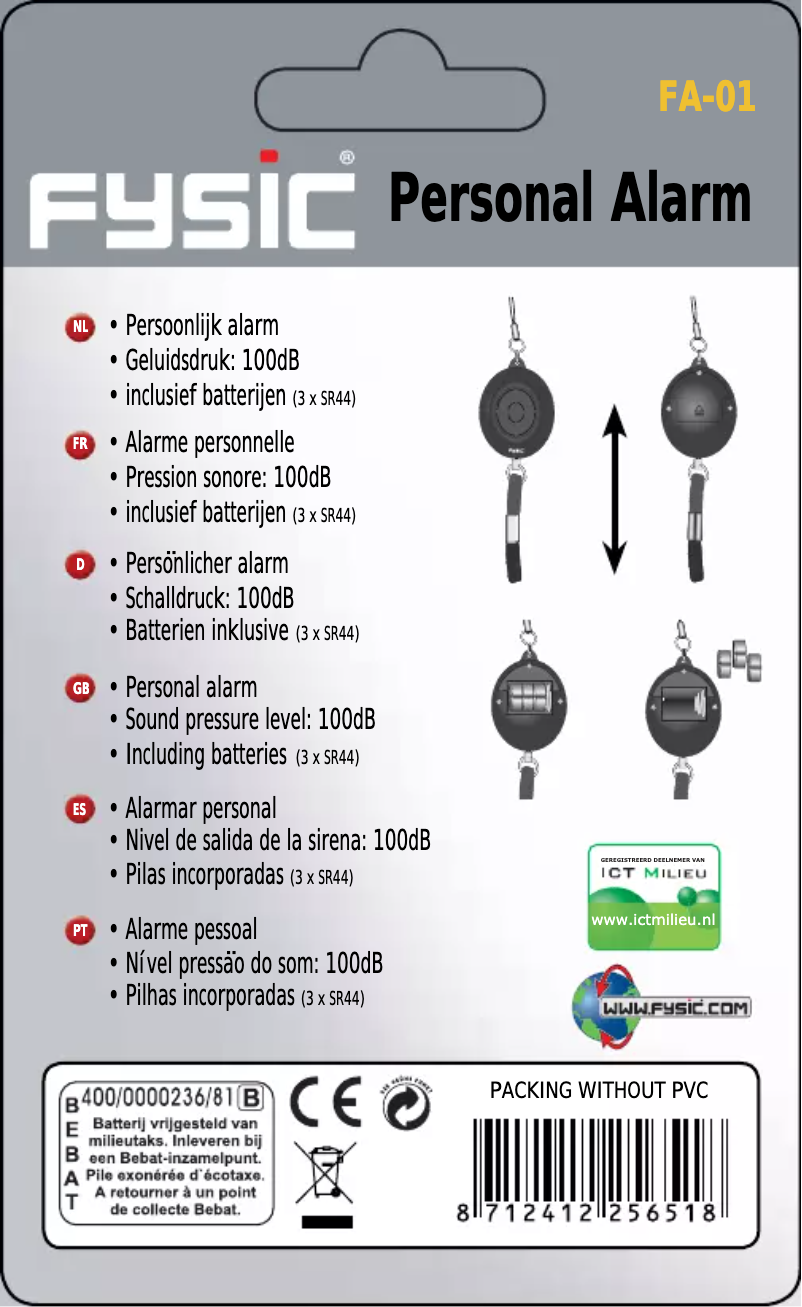 First page image of the manual for FA-01