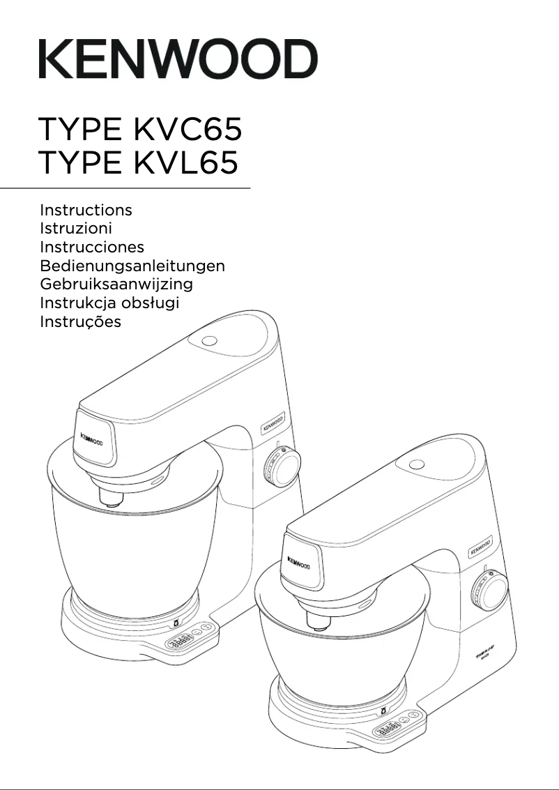 First page image of the manual for Chef Baker KVL65