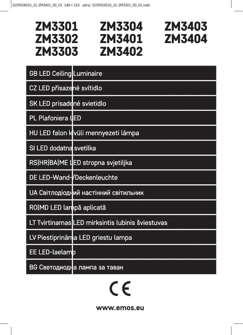 Page 1 of the manual User Manual Emos ZM3401